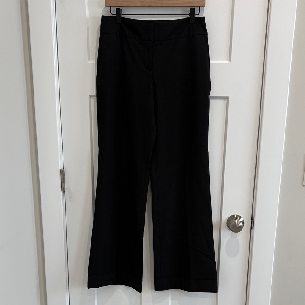 LOFT Black Wide-Leg Trousers